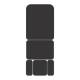 Pivotal Health AM-555 AM Hi-Lo Treatment Table with 5 Section and Casters, Adjustable Armrests - Drawing