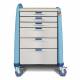 Capsa AM-AN-STD-ELOK-B Avalo Anesthesia Cart - Standard Height, Electronic Lock, Blue