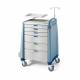 Capsa AM-EM-STD-BLUE Avalo Emergency Cart with Accessories - Blue, Standard Height, Breakaway Lock