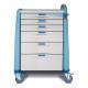 Capsa AM-EM-STD-BLUE Avalo Emergency Cart - Blue, Standard Height, Breakaway Lock