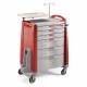 Capsa AM-EM-STD-RED Avalo Emergency Cart with Accessories - Red, Standard Height