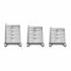 The Avalo Procedure/Treatment Cart with Key Lock is available in three different heights: standard 43.5", intermediate 39.5", and compact 36".