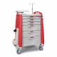 Capsa AM10MC-ER-B-STK Quickship Avalo Emergency Cart - Red, 6 Drawers ( D321), Breakaway Lock (Tamper Evident Seal NOT included)