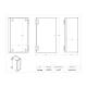 Poltex AMBUBAG1-W Ambubag Hinged Storage Box - Dimensions