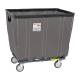 R&B Wire Antimicrobial Vinyl Basket Truck with 4 Swivel Casters - Gray