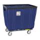 R&B Wire Antimicrobial Vinyl Basket Truck with 4 Swivel Casters - Navy