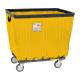 R&B Wire Antimicrobial Vinyl Basket Truck with 4 Swivel Casters - Yellow