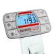 DETECTO APEXH-AC apex® Digital Clinical Scale with Mechanical Height Rod, Non-Medical-Grade AC Adapter, and Handrail - Sample Height and Weight Shown