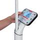 DETECTO APEXH-AC apex® Digital Clinical Scale with Mechanical Height Rod, Non-Medical-Grade AC Adapter, and Handrail - Height Rod Side Close Up