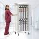 Pegasus Apollo E Type 2-Level Catheter Storage Cart with 4 Panels and Single Column, Glass Door - Actual Use (Supplies are Not Included)
