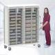 Pegasus Apollo E Type Suture Storage Cart with 4 Panels and Double Column, Glass Door - Actual Use (Supplies are Not Included)