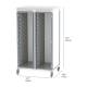 Pegasus Apollo U Type Catheter Storage Cart with 4 Panels and Double Column, Glass Door - Dimensions