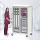 Pegasus Apollo U Type Catheter Storage Cart with 4 Panels and Double Column, Glass Door - Actual Use (Supplies are Not Included)