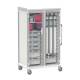 Pegasus Apollo U Type Catheter Storage Cart with 4 Panels and Double Column, Glass Door (Supplies are Not Included)
