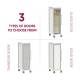 Pegasus Apollo U Type General Supply Storage Cart with 4 Panels and Single Column - Door Style Options (Supplies are Not Included)