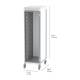 Pegasus Apollo U Type General Supply Storage Cart with 4 Panels and Single Column, Glass Door - Dimensions