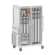 Pegasus Apollo U Type Multi-Length Catheter Storage Cart with 4 Panels and Double Column, Glass Door (Supplies are Not Included)