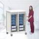 Pegasus Apollo U Type Sterile Core Storage Cart with 3 Panels, Double Column, and No-Touch™ Wire Shelves, Tambour Door - Actual Use (Bins are Not Included)