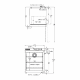Accucold ARG1PV-CRT Pharma-Vac Performance Series Compact Vaccine Refrigerator with Controlled Room Temperature, 3 Wire Shelves, Right Handle Glass Door, 1 Cubic Foot - Front and Top View Dimensions