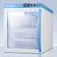 Accucold ARG2PV456LHD Pharma-Vac Performance Series Compact Vaccine Refrigerator with NSF/ANSI 456 Certification, 2 Wire Shelves, Left Handle Glass Door, 2 Cubic Feet - Left Angle