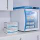 Accucold ARG2PV Pharma-Vac Performance Series Compact Vaccine Refrigerator with 2 Wire Shelves, Right Handle Glass Door, 2 Cubic Feet - Fridge and Vaccines Placed on a Countertop (Vaccines are not Included)