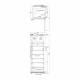 Accucold ARS15PV-CRT Pharma-Vac Performance Series Upright Vaccine Refrigerator with Controlled Room Temperature, 7 Wire Shelves, Right Handle Solid Door, 15 Cubic Feet - Front and Top View Dimensions