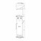 Accucold ARS15PVDR Pharma-Vac Performance Series Upright Vaccine Refrigerator with Removable Drawers, 6 Drawer Shelves, Right Handle Solid Door, 15 Cubic Feet - Front and Top View Dimensions
