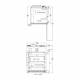 Accucold ARS6PV456 Pharma-Vac Performance Series Counter Height Vaccine Refrigerator with NSF/ANSI 456 Certification, 4 Wire Shelves, Right Handle Glass Door, 6 Cubic Feet - Front and Top View Dimensions