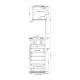 Accucold ARS8PV456 Pharma-Vac Performance Series Upright Vaccine Refrigerator with NSF/ANSI 456 Certification, 7 Wire Shelves, Right Handle Solid Door, 8 Cubic Feet - Front and Top View Dimensions