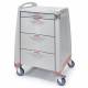 Capsa AVPCS10-CSHBS-D103 Avalo PCS Punch Card Medication Cart with 4 Drawers, Key Lock, Blush Salmon Accent Color