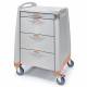 Capsa AVPCS10-CSHCL-D103 Avalo PCS Punch Card Medication Cart with 4 Drawers, Key Lock, Cantaloupe Accent Color