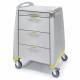 Capsa AVPCS10-CSHEY-D103 Avalo PCS Punch Card Medication Cart with 4 Drawers, Key Lock, Extreme Yellow Accent Color