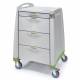 Capsa AVPCS10-CSHPL-D103 Avalo PCS Punch Card Medication Cart with 4 Drawers, Key Lock, Pure Lime Accent Color