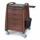 Capsa AW10TC-NCSG-C-STK Quickship Avalo Woodblend Treatment Cart with 5 Drawers (D131), Key Lock, Northern Cherry Finish