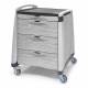 Capsa AWPCL10-CMASG-D103 Avalo Woodblend PCL Punch Card Medication Cart with 4 Drawers, Key Lock, Mountain Ash (Shown with Left Handle Upgrade Option)