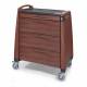 Capsa Quickship Avalo Woodblend PCL Punch Card Medication Cart with Key Lock - Northern Cherry