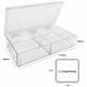 MTC Bio B1212 Clear Polystyrene MultiBox™ Western Blot Box - 2 Compartments 85 x 85 x 30mm (3 11/32" x 3 11/32" x 1 3/16") Each