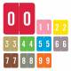 Barkley FNDBM-S Match BENM Series Numeric Color Code Roll Labels - 1 1/2"H x 1 1/2"W