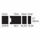 David Scott Berchtold D850 Surgical Table Pad Set (Long Foot) - with Dimensions