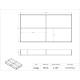 Poltex BLDTRY5x9.5 Blood Tube Rack Organizer Tray, 4 Compartments - Diagram Sheet