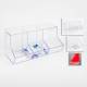 Poltex BLKBNLDTRI6-T Triple Bulk Storage Bin with Lid and Front Dispensing Access, 6" Wide Compartment - High Bond Tape Mount (Consumables are Not Included)