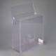 Poltex BLUWIPLID Bulk Wipe Holder with Hinged Lid - Clear Lid Open