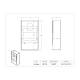 Poltex BOUFFCAP2VM Bouffant Cap Dispenser, 2 Box Capacity - Dimensions