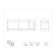 Poltex BPCUFF-W Wall-Mounted BP Cuff and Pen Organizer - Dimensions