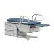 Brewer Access® High-Low PLUS Exam Table 700 with Power Back and 17" Height - Deep Sapphire, Flat with Extended Legrest (Image Shown May Include Features or Accessories That Do Not Come Standard on the Base Model)