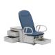 Brewer Access® High-Low PLUS Exam Table 700 with Power Back and 17" Height - Deep Sapphire, Open Drawer (Image Shown May Include Features or Accessories That Do Not Come Standard on the Base Model)