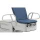 Brewer Access® High-Low PLUS Exam Table with Power Back and 17" Height - Deep Sapphire, Side Transfer Detail View (Image shown may include features or accessories that do not come standard on the base model)