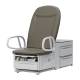 Brewer 6000PLUS-17-PR92 Access® High-Low PLUS Exam Table with Pneumatic Back and 17" Height - Gunmetal (Image shown may include features or accessories that do not come standard on the base model)