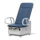 Brewer FLEX™ High-Low PLUS Exam Table with Pneumatic Back, Pelvic Tilt, Stirrups, Drawer Heater, Outlet, and 17" Height - Deep Sapphire, Left Angle View (Image Shown May Include Features or Accessories That Do Not Come Standard on the Base Model)
