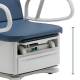 Brewer FLEX™ High-Low PLUS Exam Table with Power Back, Pelvic Tilt, Stirrups, Drawer Heater, Outlet, and 17" Height - Deep Sapphire, Seat Height (Image Shown May Include Features or Accessories That Do Not Come Standard on the Base Model)